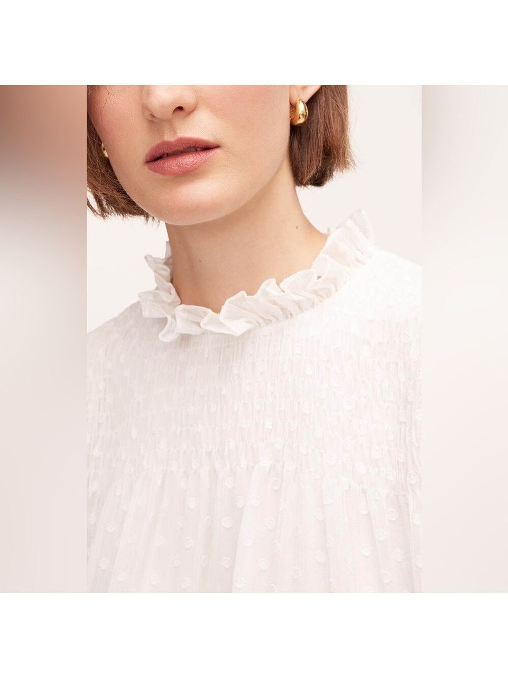 Rebecca Taylor Clip Dot Blouse - nwt - size large -beautiful, feminine, designer